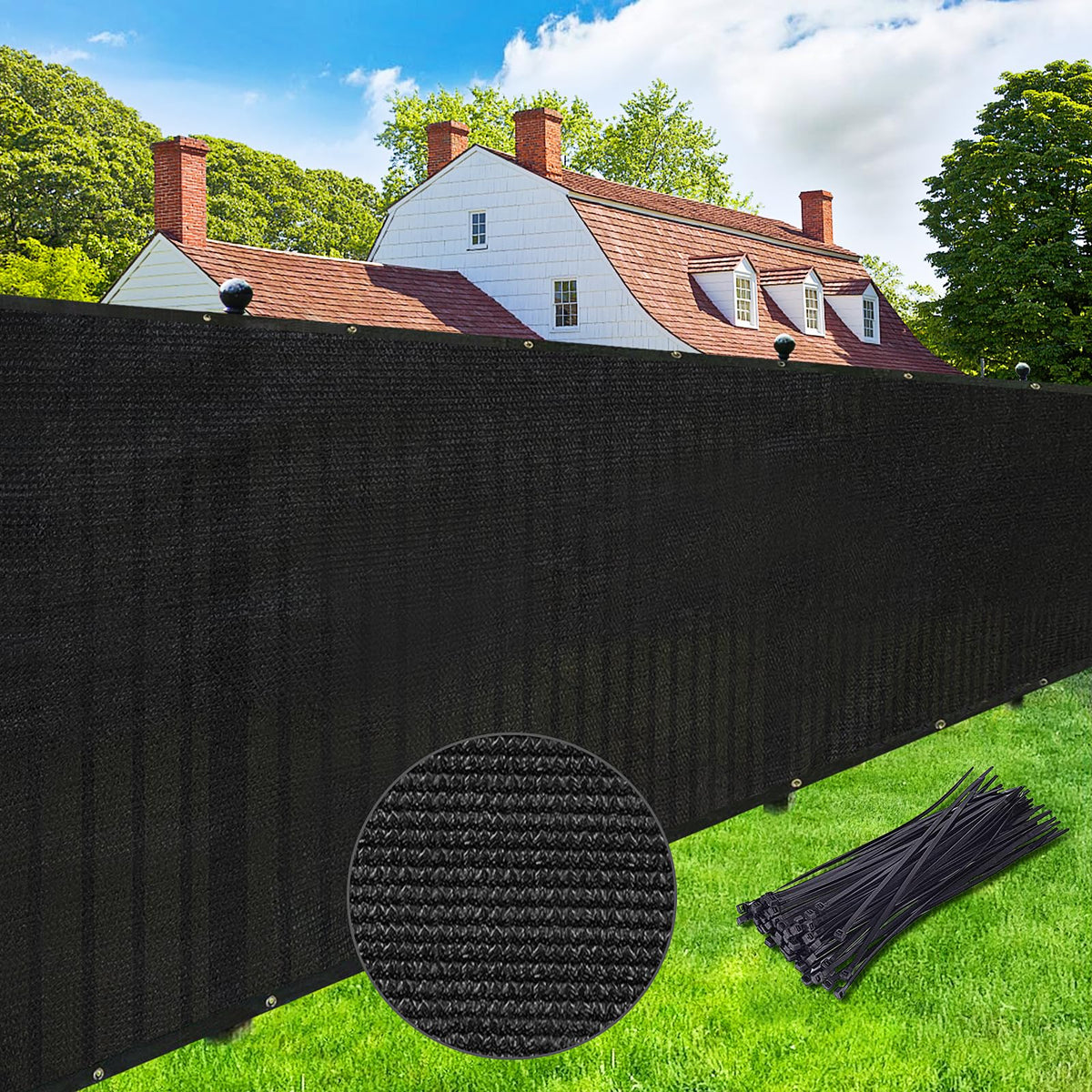 UPGRADE Privacy Screen Fence 4x50 roll blocks up to 90% light for backyard privacy