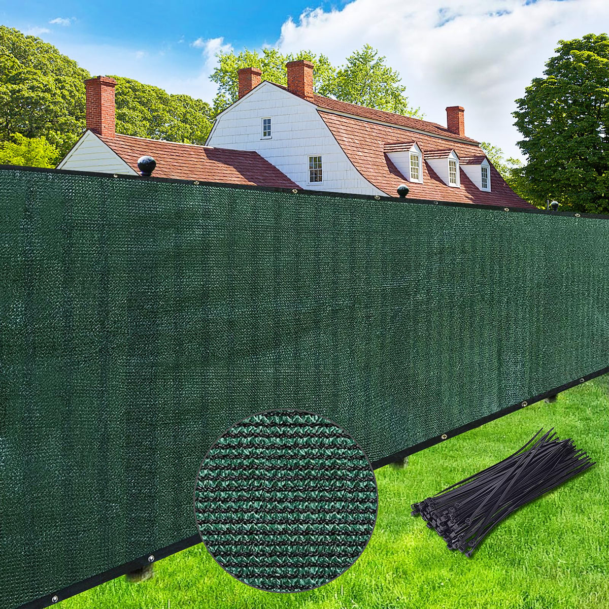 UPGRADE Privacy Screen Fence 6x50 offers durable HDPE for outdoor privacy and weather resistance.