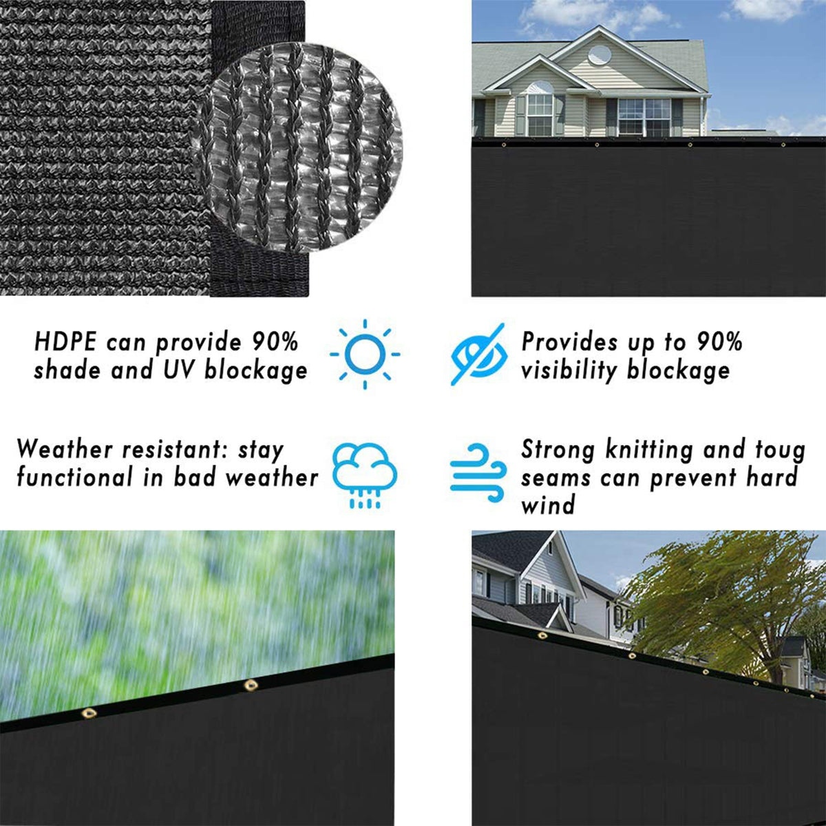 UPGRADE Privacy Screen wind protection helps shield plants and garden from gusts