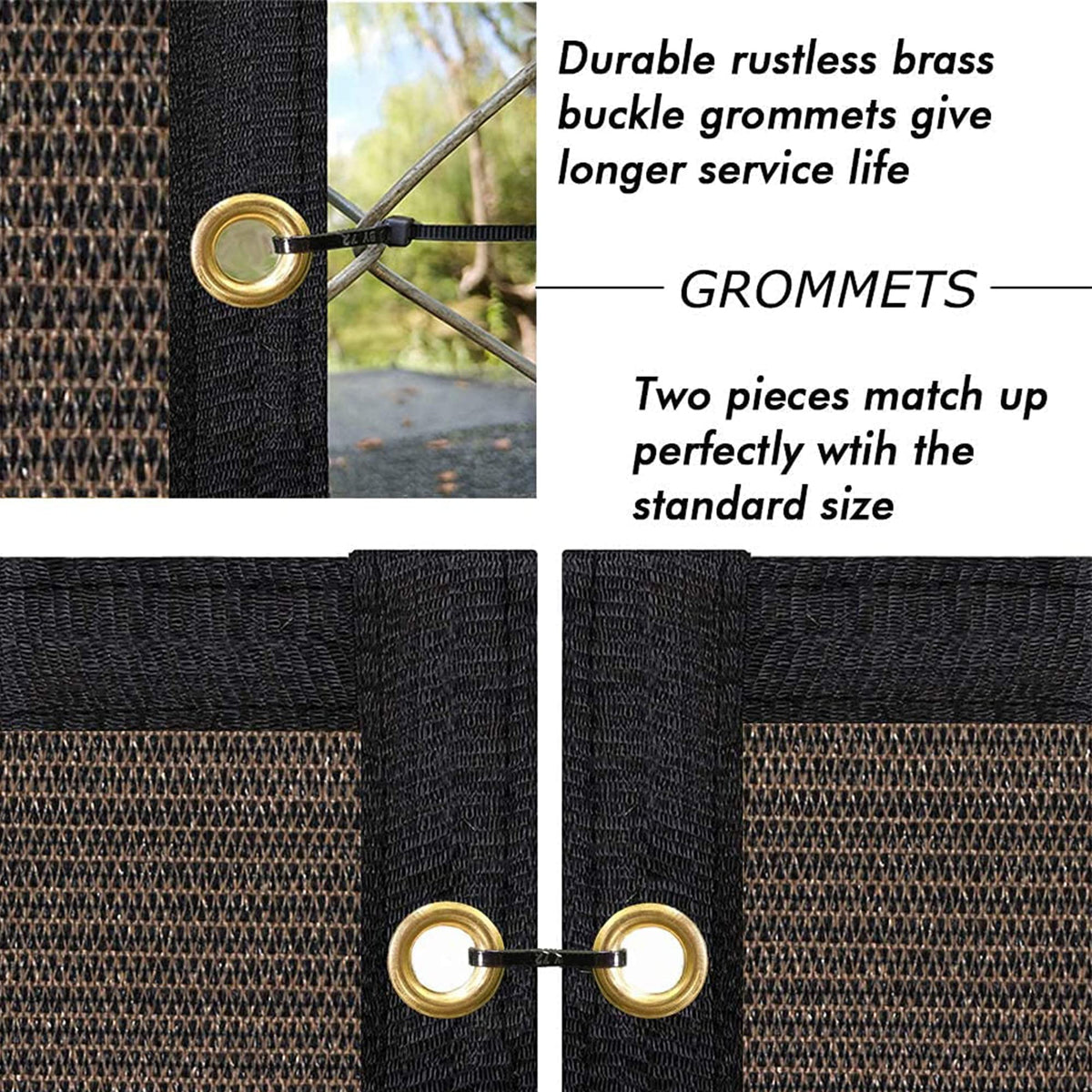 UPGRADE UV protection shade in action provides cooler, sun-filtered outdoor spaces.