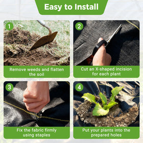 UPGRADE woven barrier permits water and air to reach roots.
