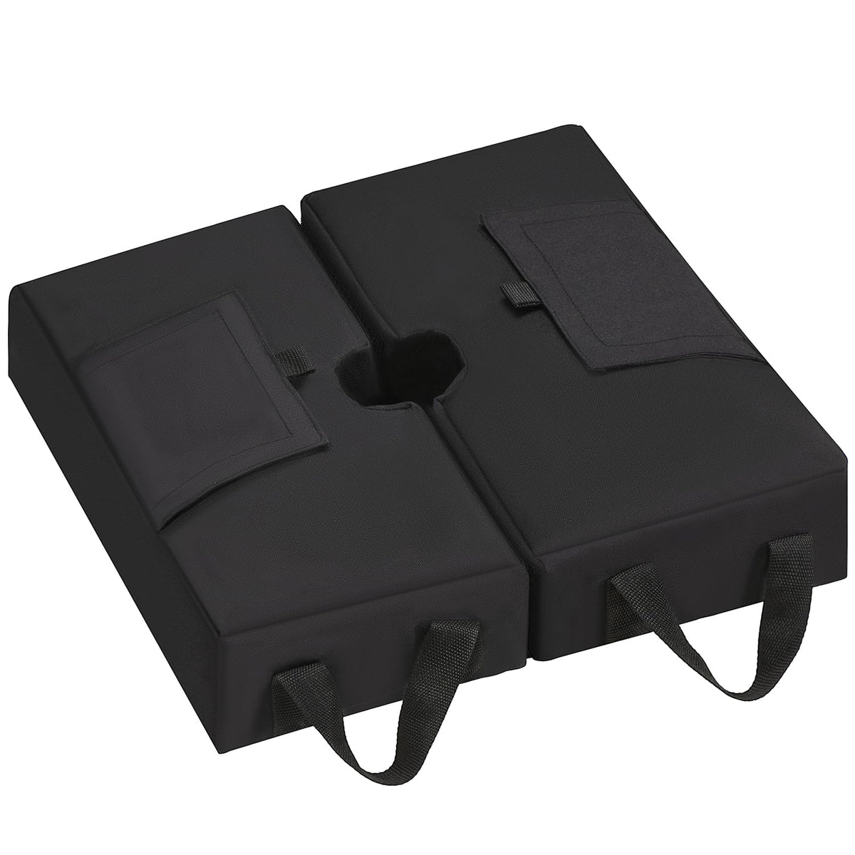 UPHYB Square Base with side-slot opening for quick, mess-free umbrella pole installation.