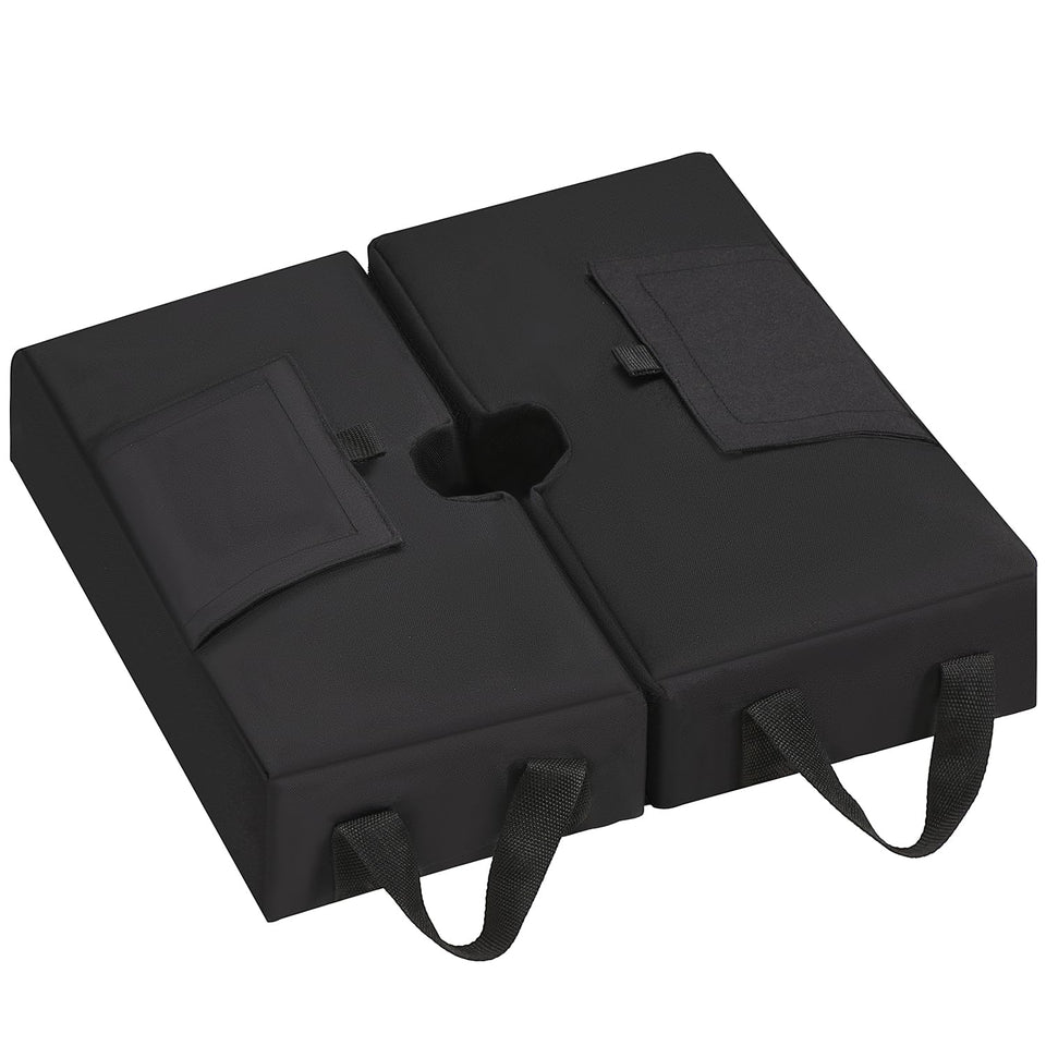 UPHYB Square Base with side-slot opening for quick, mess-free umbrella pole installation.