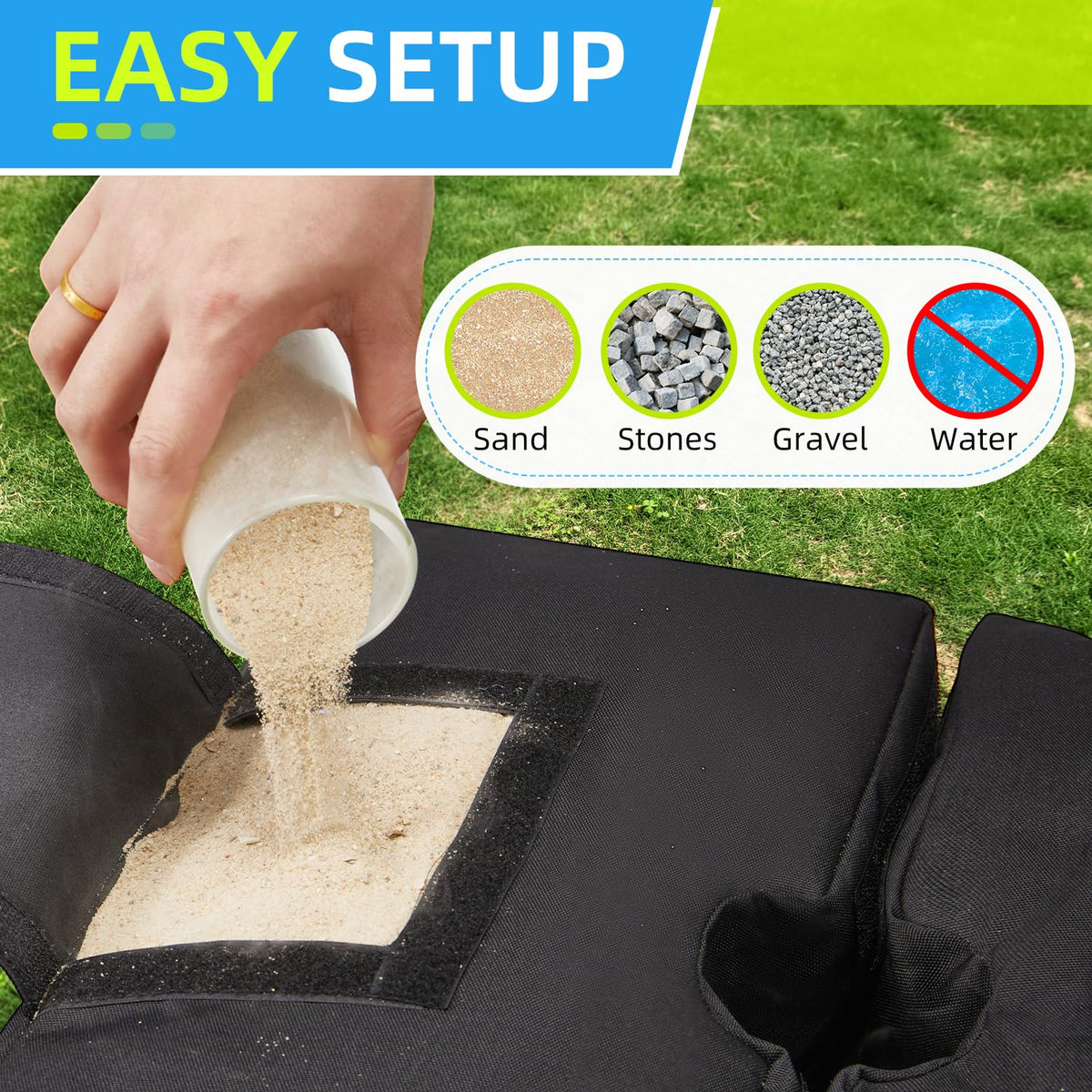 UPHYB Square Base wind stability helps keep patios steady on windy days.