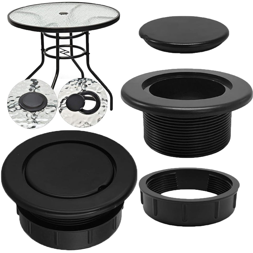 UpinFun patio table umbrella hole ring front view shows a secure, surface-protecting seal.