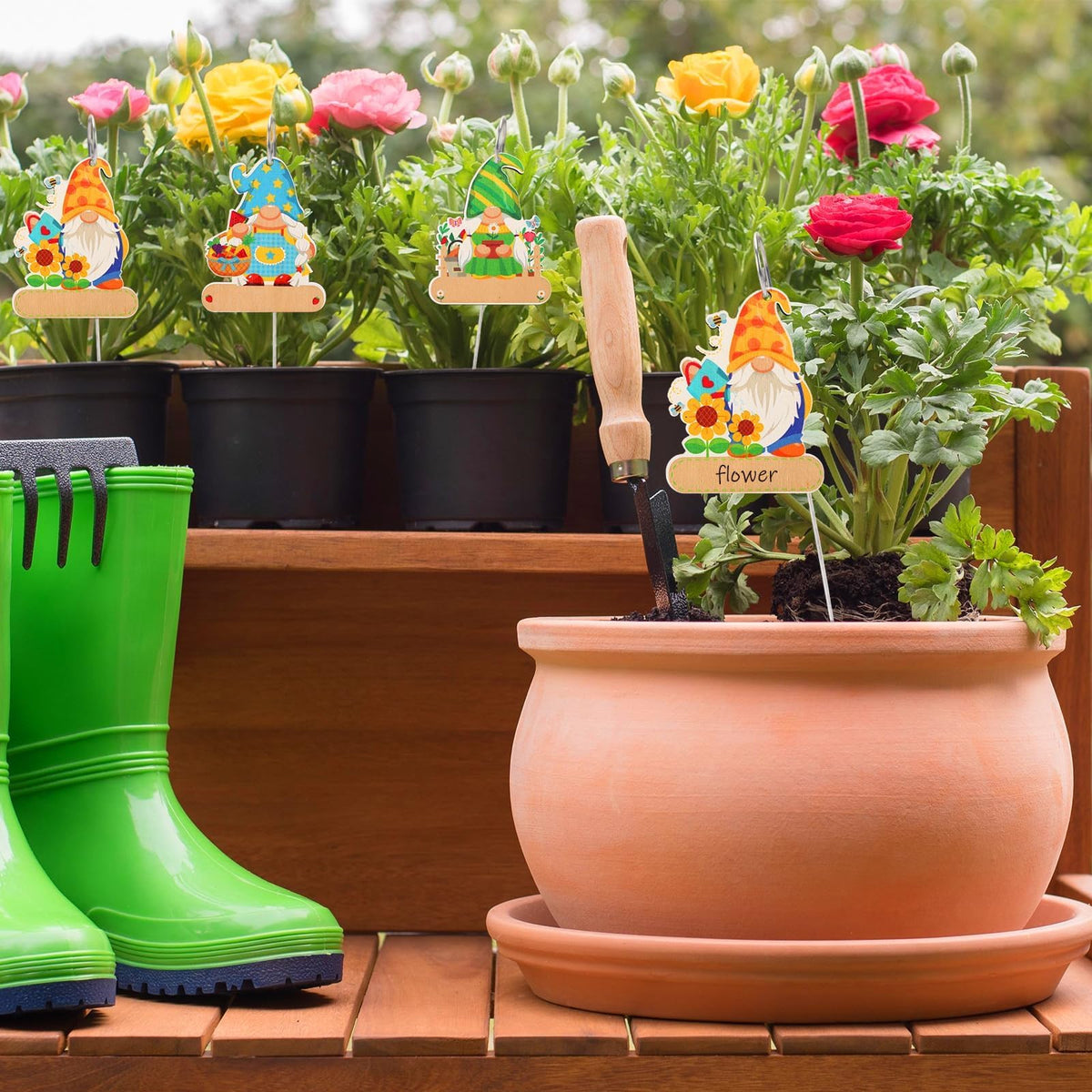 UPINS gnome design adds cute charm to indoor plant pots.