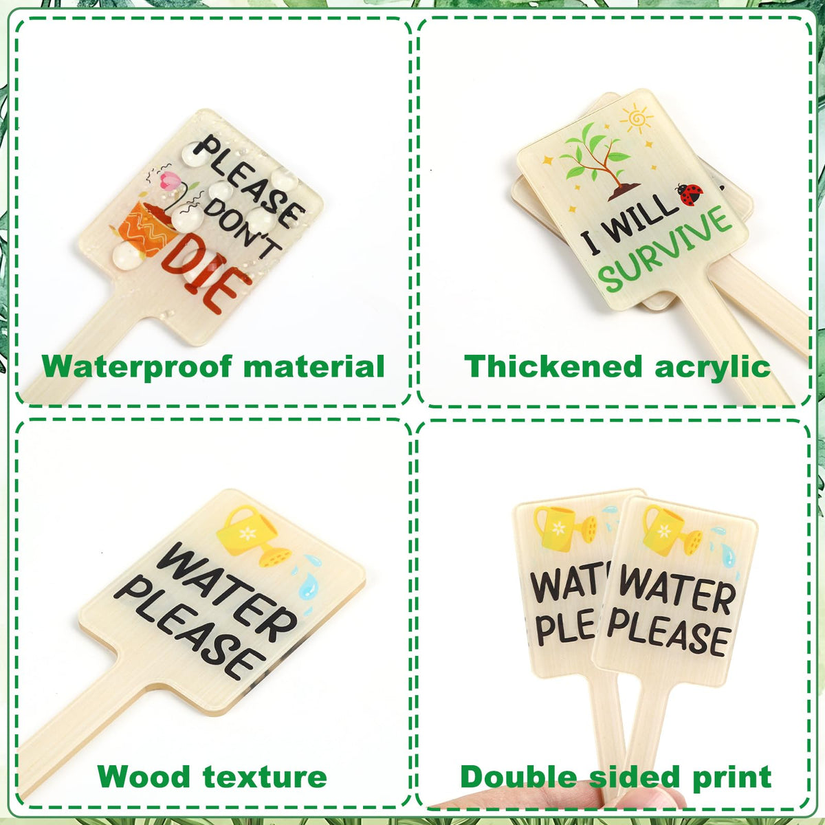 UPINS T-shaped plant markers ensure stable insertion for any pot or bed