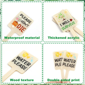 UPINS T-shaped plant markers ensure stable insertion for any pot or bed