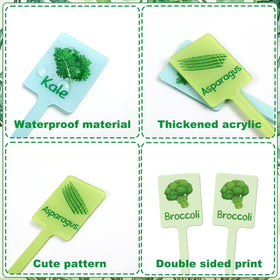 UPINS waterproof plant markers stay legible through rain and sun.