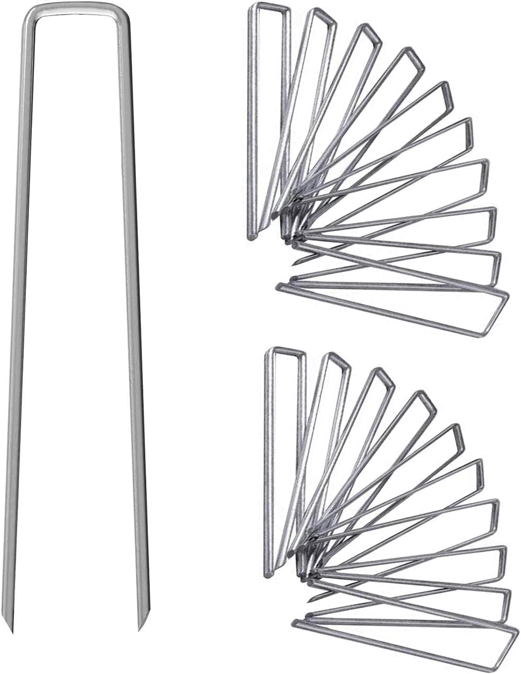 UPMCT 12-inch galvanized stake anchors garden fabric securely