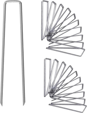 UPMCT 12-inch galvanized landscape stake secures fabric in windy garden beds.