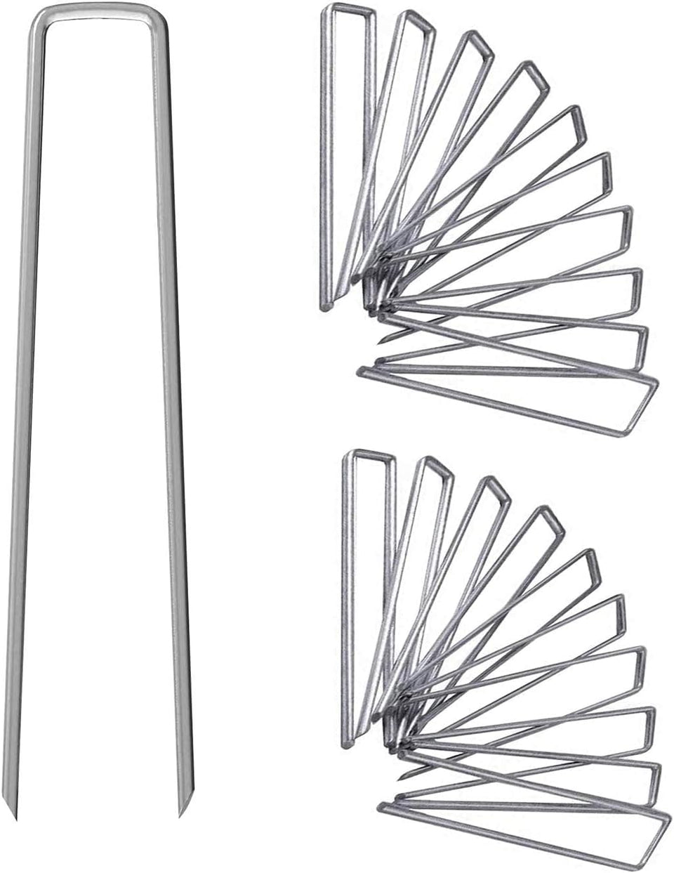 UPMCT 12-inch galvanized landscape stake secures fabric in windy garden beds.