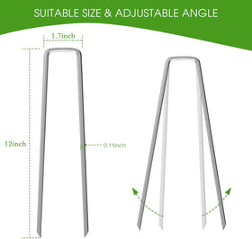 UPMCT u-shaped garden stake close-up for ground penetration
