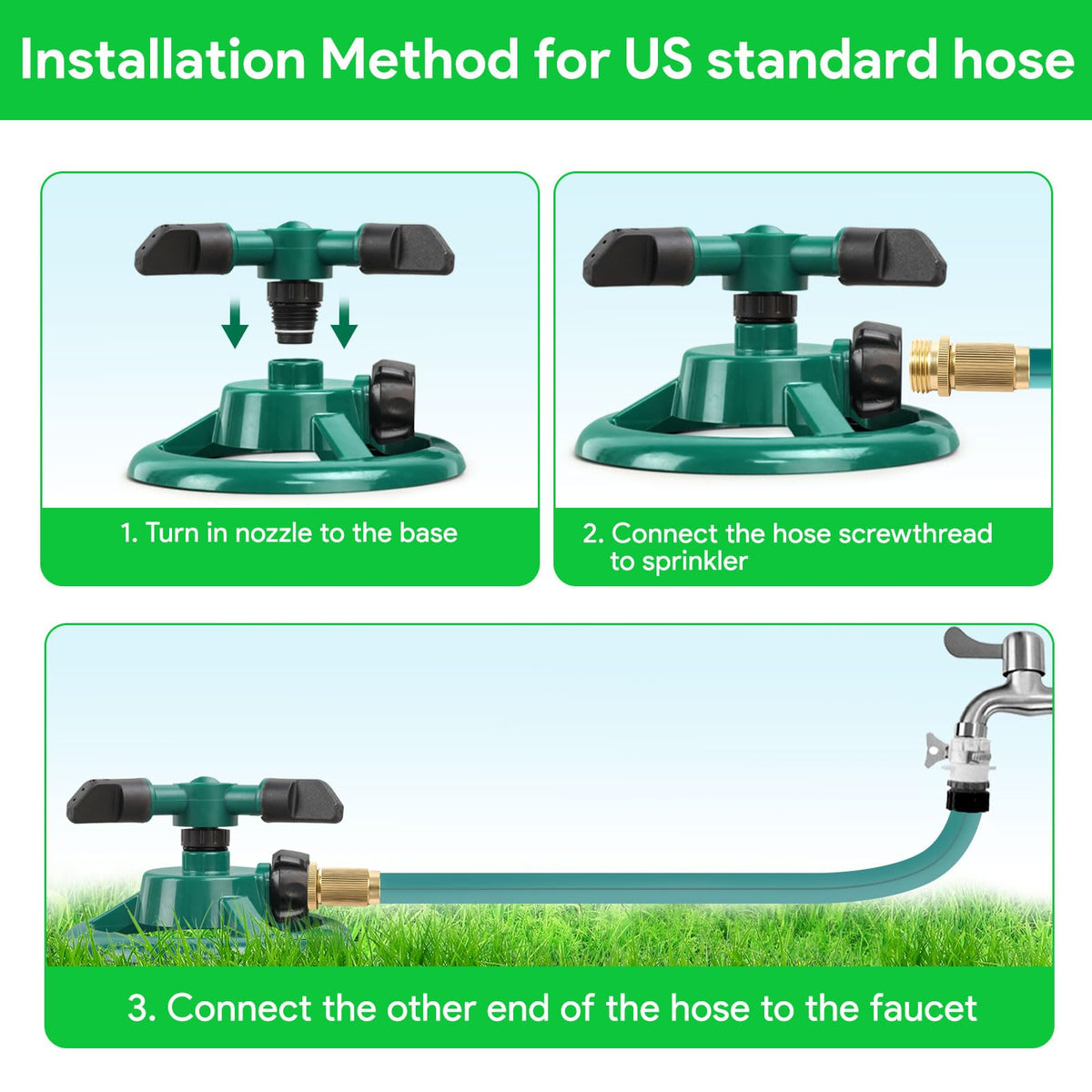 UPOFFICIS yard sprinkler in outdoor play setup for kids and pets.