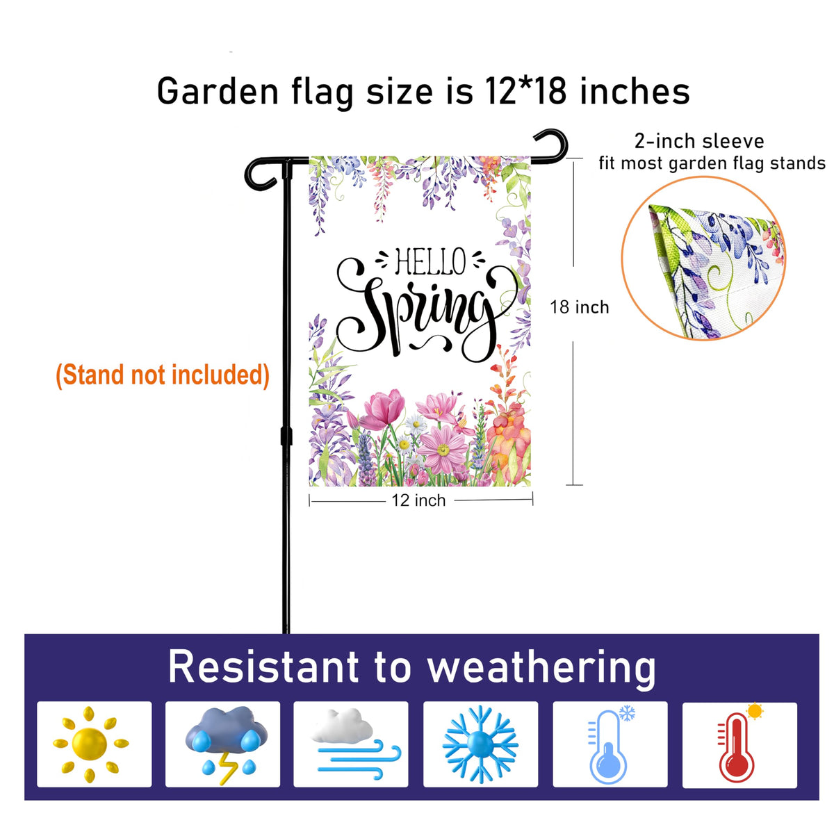 UpomFurs 4th of July flag double-sided patriotic yard display.