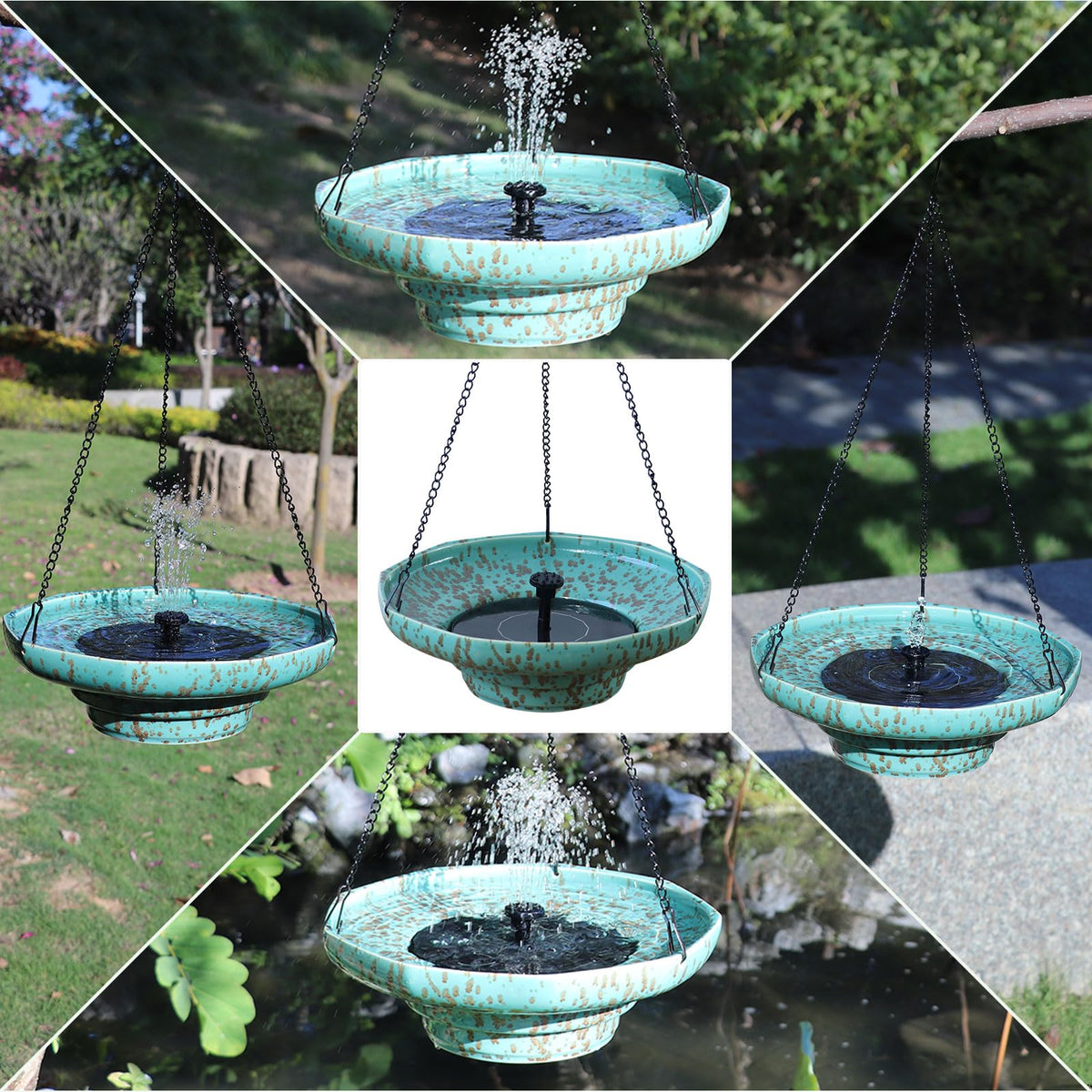 UPSJYJ garden decor bird bath doubles as indoor ornament or plant container.