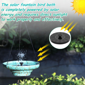 UPSJYJ outdoor ceramic bird bath blends with foliage for enhanced aesthetics.