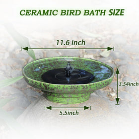 UPSJYJ ceramic bird bath bowl highlights the 9-angle design for a stylish landscape