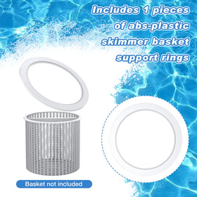 upuuup SPX1082D basket ring installed, showing secure, durable support for pool skimmers.