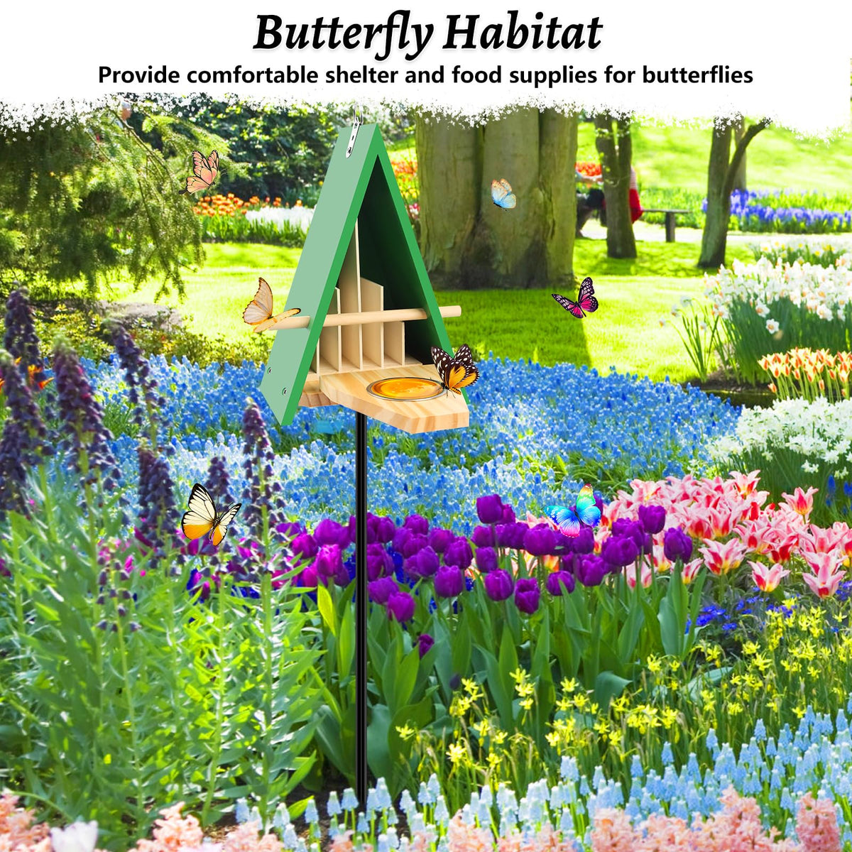 UQM Butterfly House and Feeder offers nectar and water for visiting pollinators