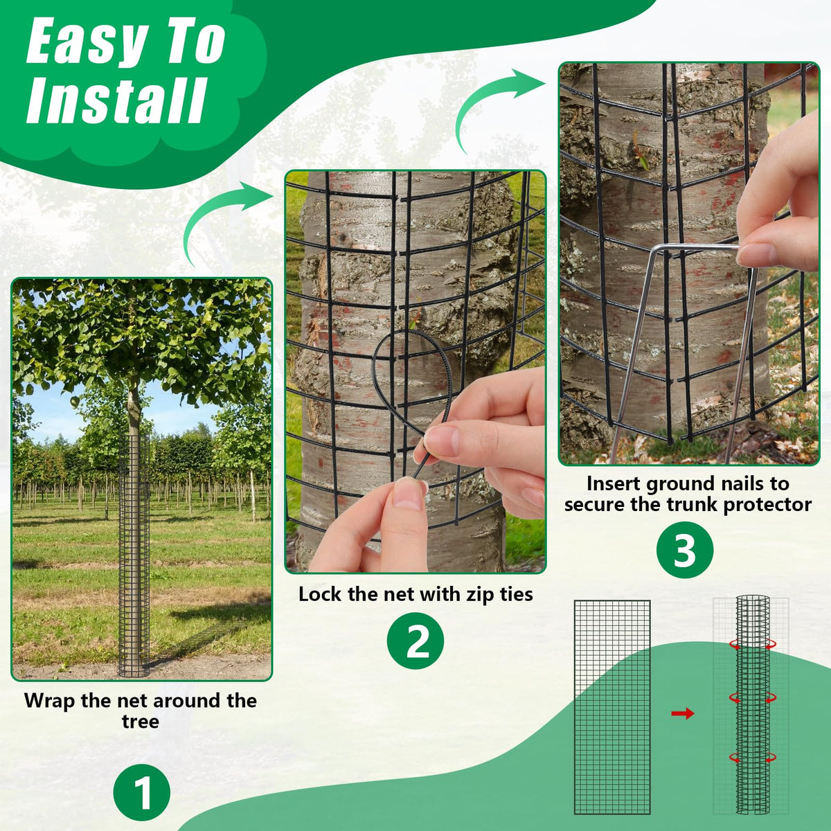 UQM deer and animal protection guards against bark damage