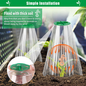 UQM humidity dome protects outdoors plants from frost and rain
