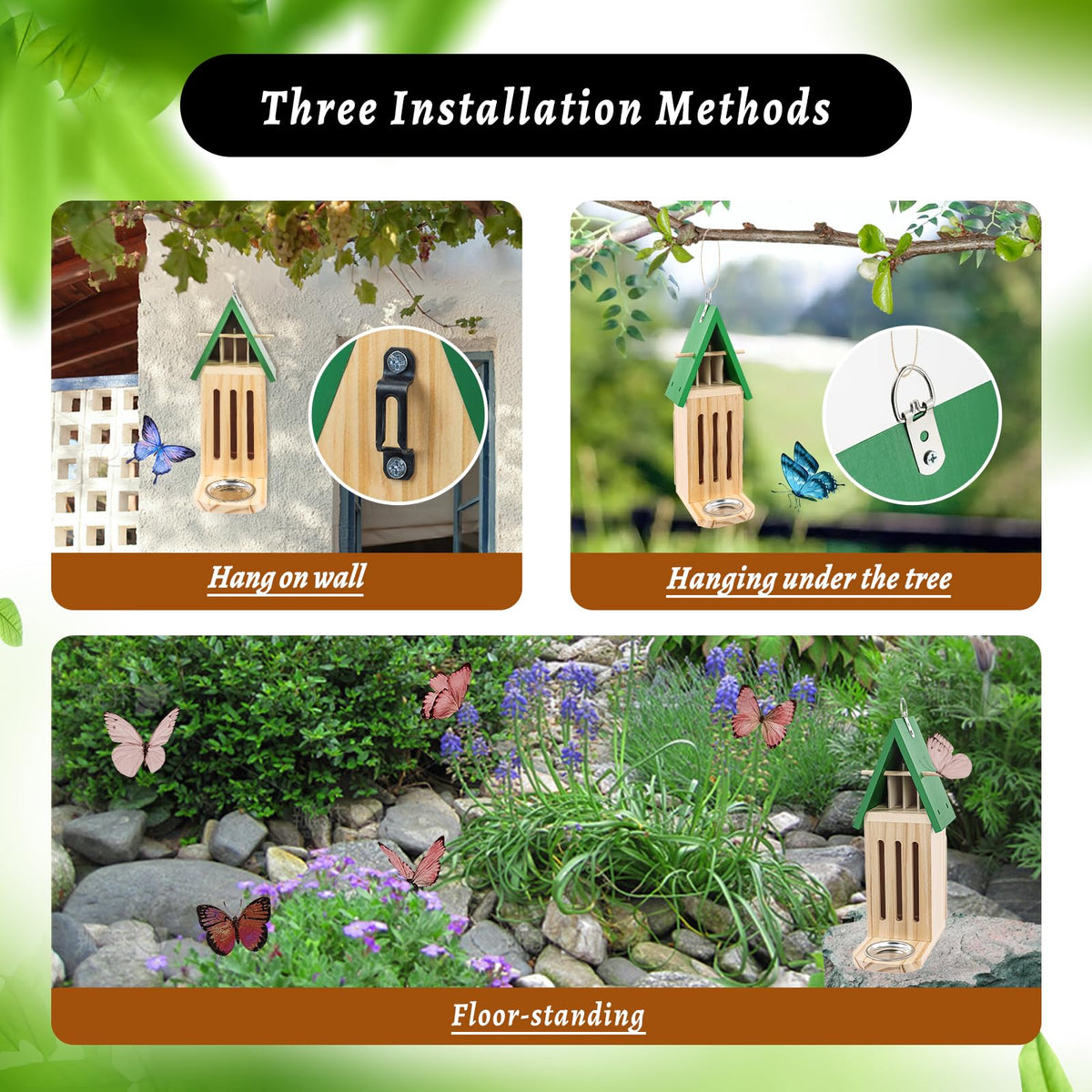 UQM removable feeder tray for easy cleaning and nectar refills.