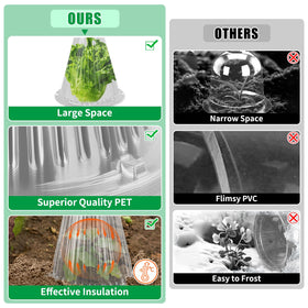 UQM reusable durable plastic cloches designed for multiple growing seasons