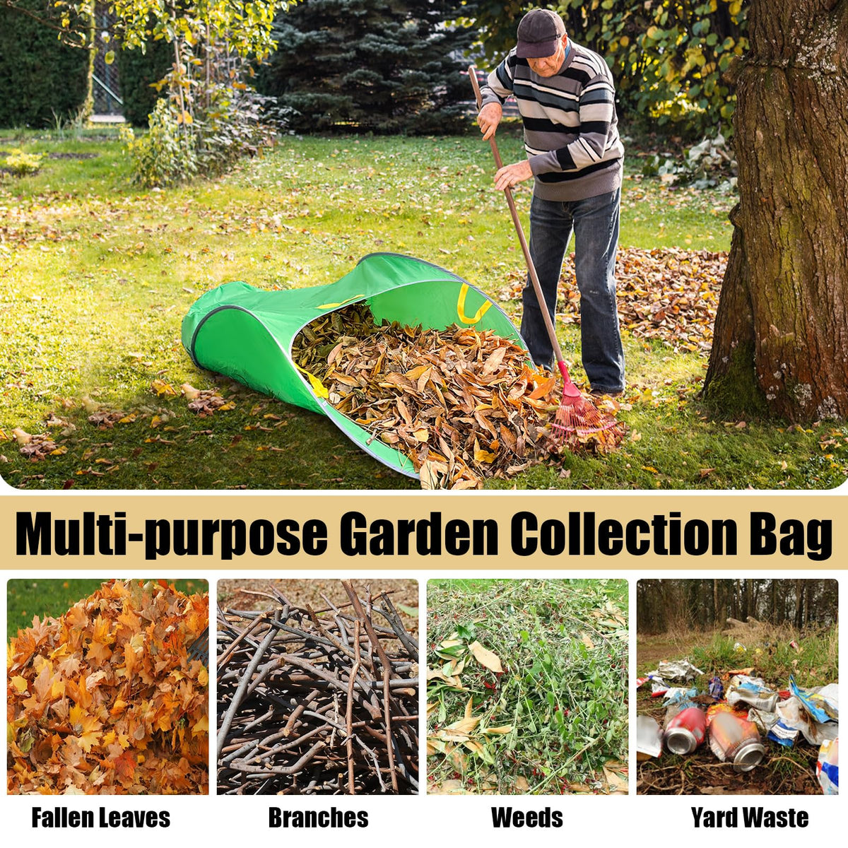 UQM reusable yard bag ideal for leaves and debris