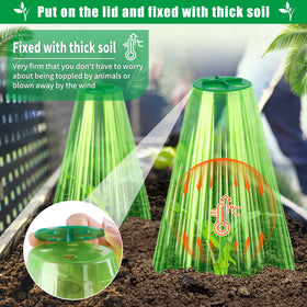 UQM cloche shields outdoor beds from snails, birds, and pests.