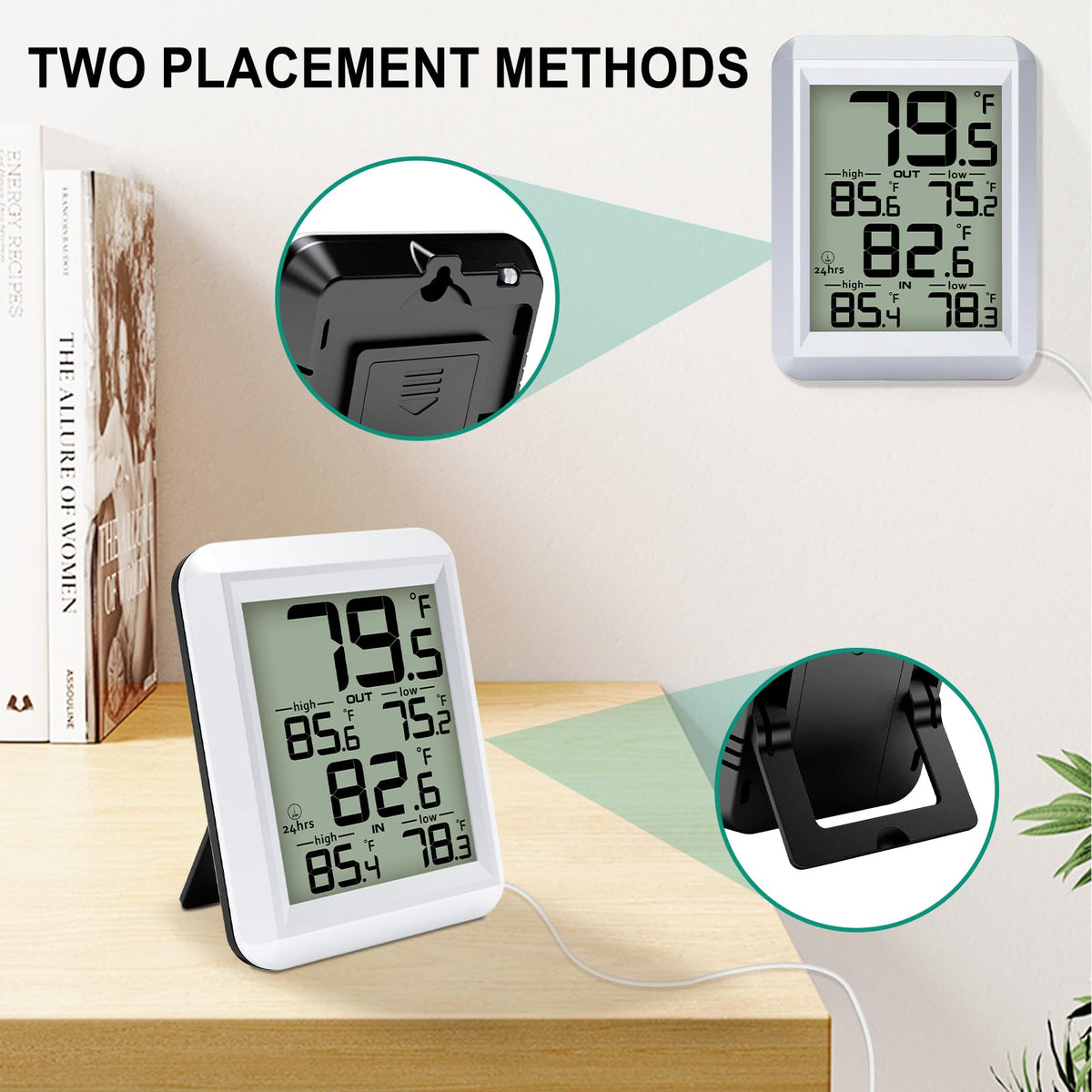 Urageuxy thermometer with aquarium probe for tank temps