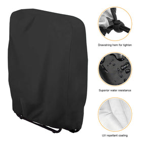 Uranshin all-weather chair cover keeps outdoor chairs dust-free.