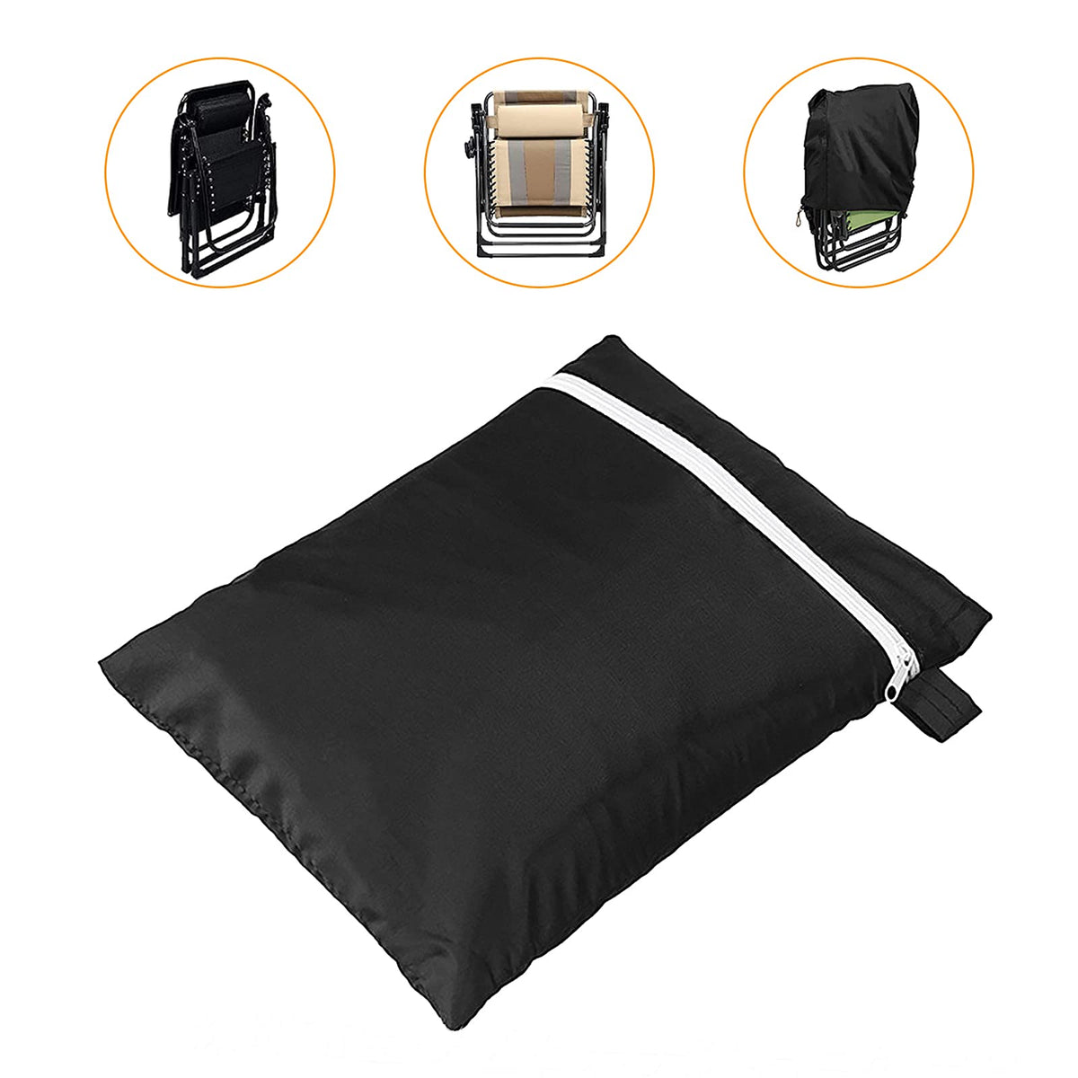 Uranshin chair cover measures 28x13x43 inches fits standard folding chairs.