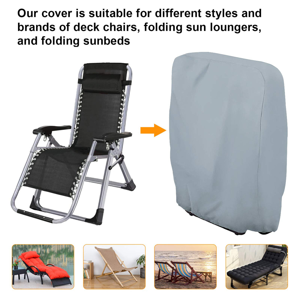 Uranshin waterproof 210D oxford fabric keeps outdoor chair dry.