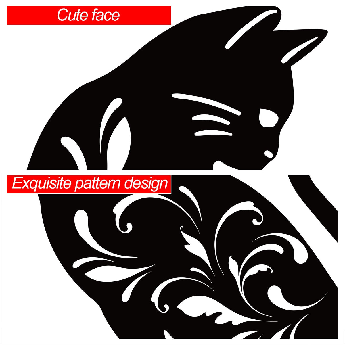 URATOT cat silhouette garden stake 18x12cm adds whimsy to paths