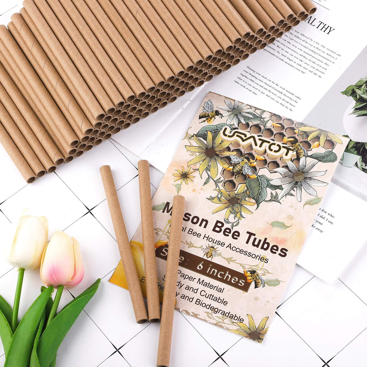 URATOT Mason Bee Tubes with smooth cut edges for clean replacements