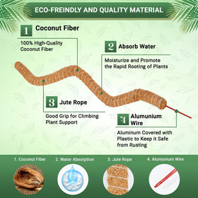Urban Gloom coco coir moss pole offers natural climbing surface