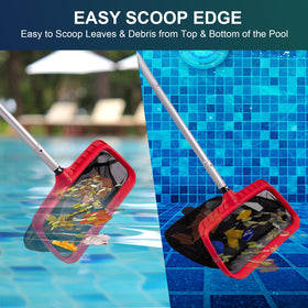 Urchindj pool skimmer easy-scoop edges speed up cleaning