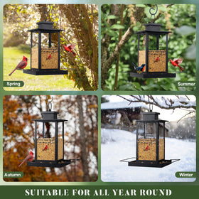 Urllinz memorial bird feeder is weather-resistant for year-round outdoor display.