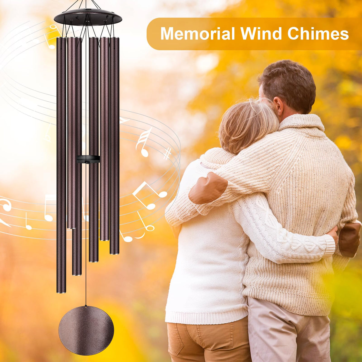 URNETERN adjustable striker height lets you customize your peaceful chime tone.