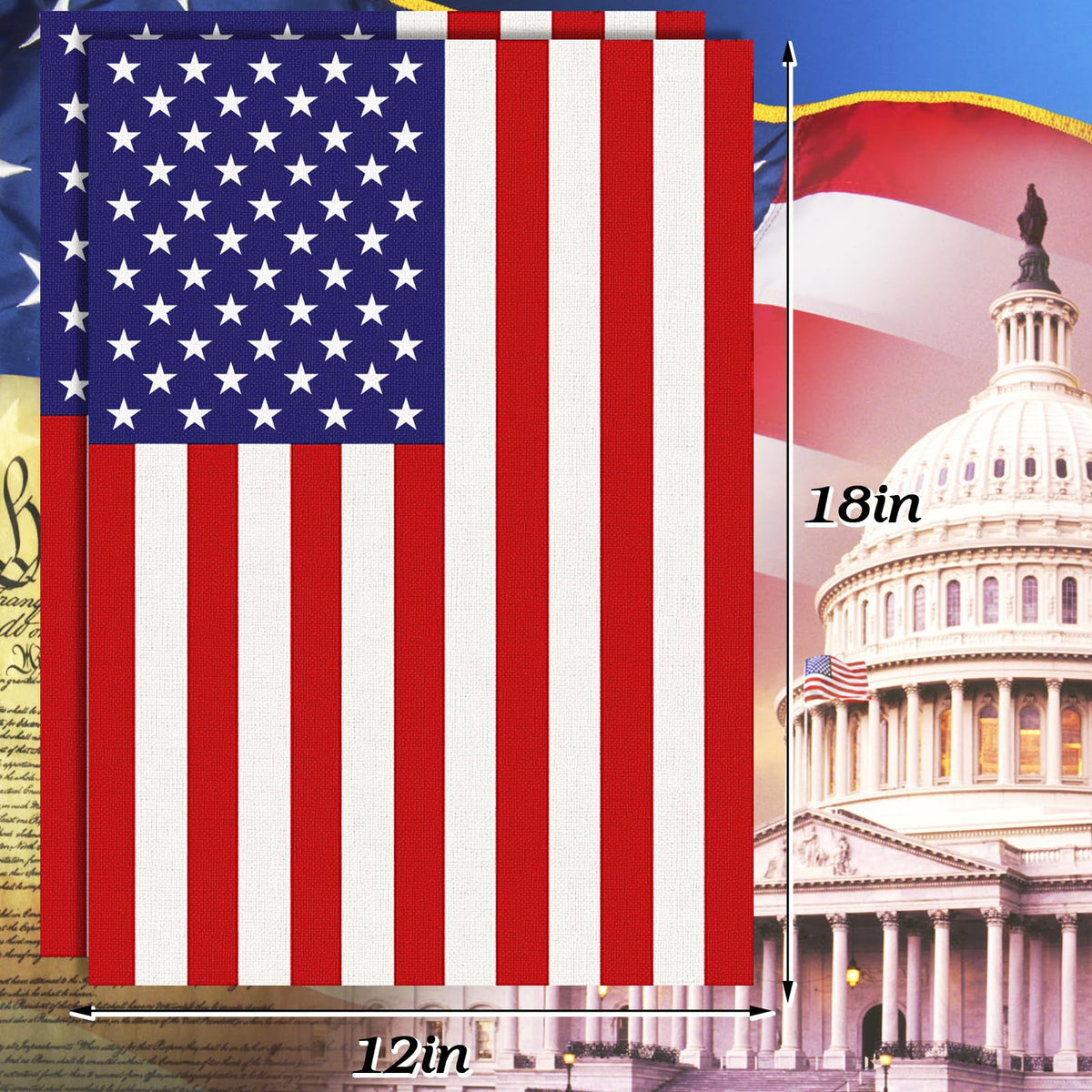 URSKYTOUS 12x18 flag easy to hang on small poles or sleeves