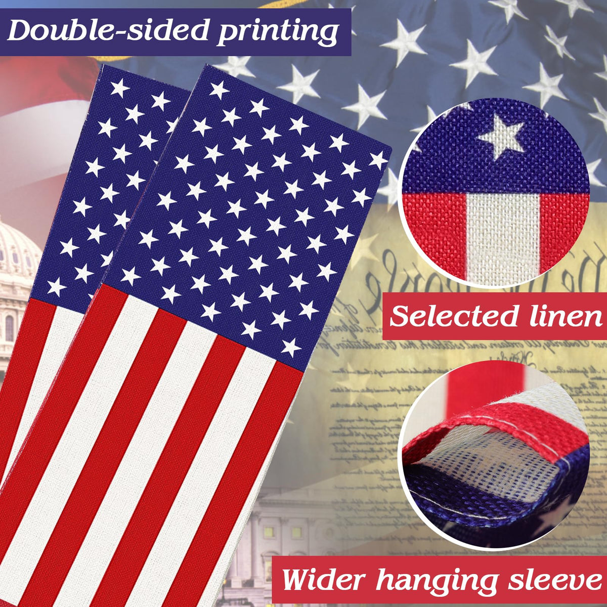 URSKYTOUS weatherproof 12x18 flag suited for year-round yard use