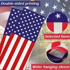 URSKYTOUS weatherproof 12x18 flag suited for year-round yard use