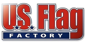 US Flag Factory embroidered stars flag for ceremonial outdoor displays.