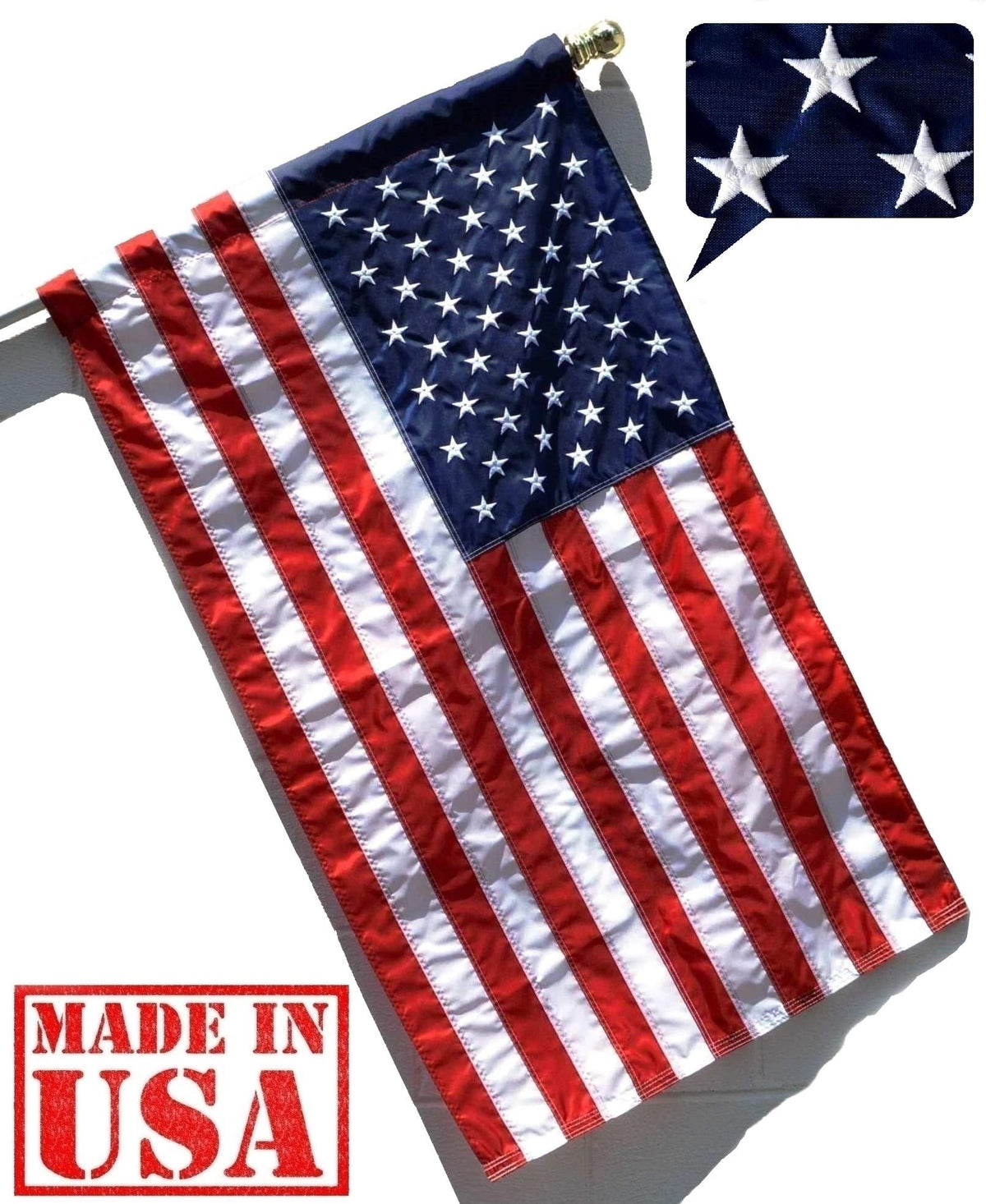All-weather flag designed by US Flag Factory to fly in breezy conditions.