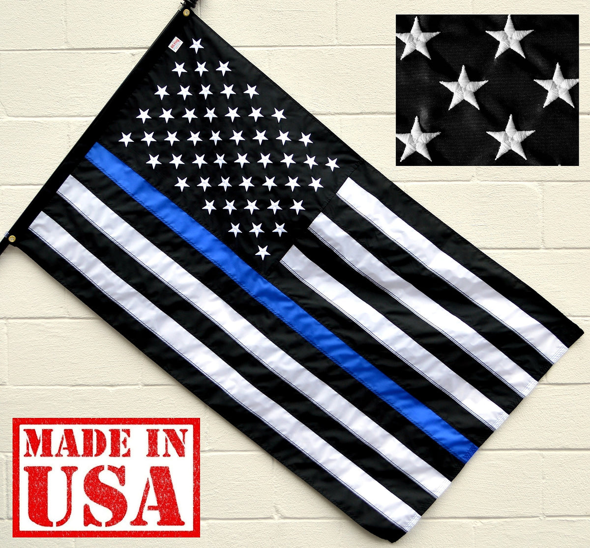 US Flag Factory made-in-USA flag for patriotic home or office display.