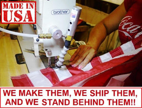 SolarMax nylon from US Flag Factory resists outdoor UV fading.