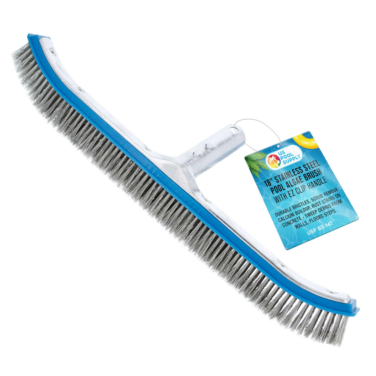U.S. Pool Supply 18in brush head cleans tile surfaces and removes buildup