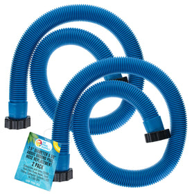 U.S. Pool Supply blue above-ground hose 2-pack ready for quick setup