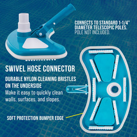 US Pool Supply adjustable pole handle compatible with standard telescopic poles for easy assembly